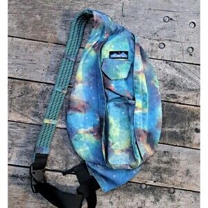 KAVU Rope Sling Bag Galaxy Print Crossbody Backpack Travel Daypack Cosmic Space